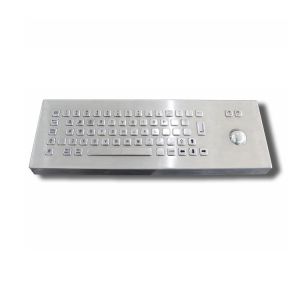 Quality Desk Top IP65 Industrial Keyboard With Trackball Stainless Steel for sale