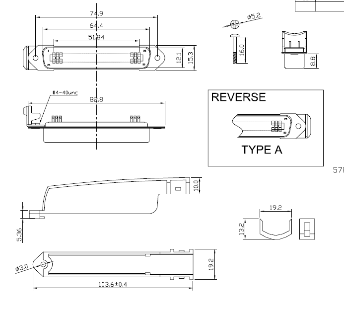 50 Pin 2.16mm Centerline Male Solder Centronic Connector reversed type with plastic hood