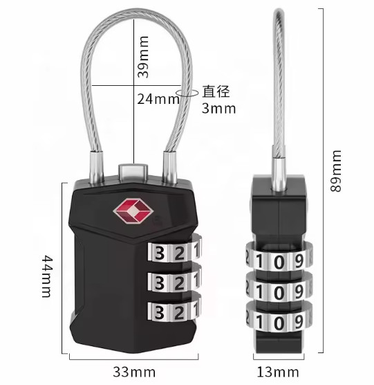 Buy Custom TSA Approved Padlocks Combination For Suitcases Backpacks Luggage at wholesale prices