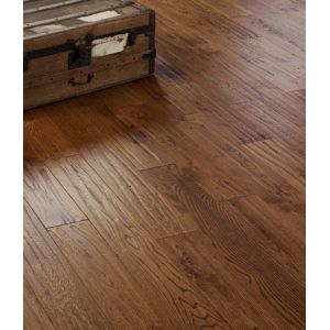 Quality solid oak flooring Rustic Grade, Handscraped, Stained for sale