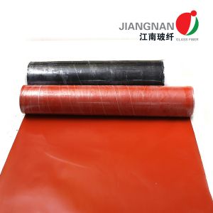 Heat Resistant Silicone Coated Fiberglass Fabric Smooth Surface High Heat