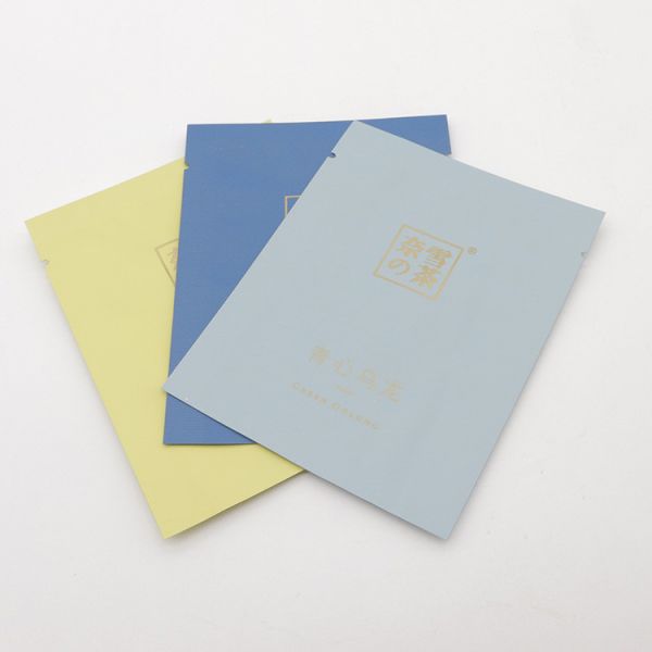 Three side heat seal custom aluminum foil vacuum tea packaging bag mylar pouch