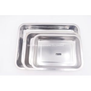 Multifunction 32x22cm Stainless Steel Tray Inverted Oil Pans Fruit Plate