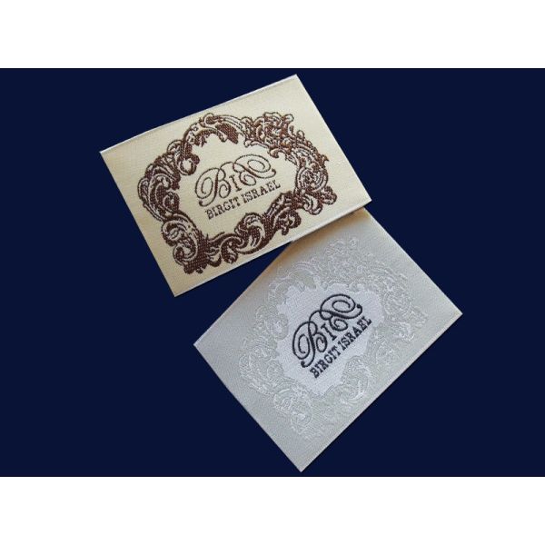 Centre Fold Woven Fabric Labels High Density For Clothes Garments Bags