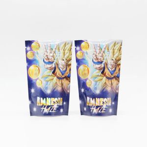 China Custom Printing Aluminum Foil ziplockk Bag 3 Sides Seal With Clear Window on sale