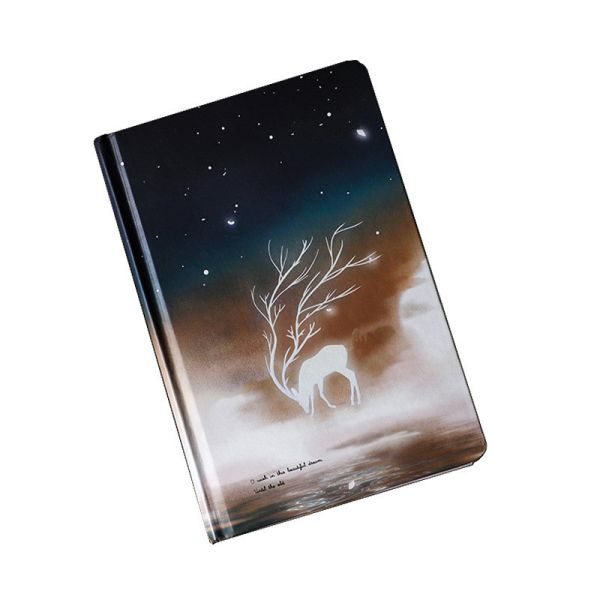Customized Logo 2022 Creative Luminous Deer Hardback Stationery Gift Notebook