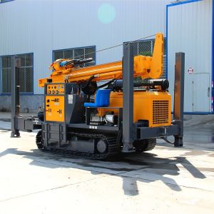 Commercial Water Well Hydraulic Crawler Drilling Rig With Adjustable Velocity