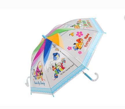 EVA Material Kids Transparent Umbrella Bubble Rain Umbrella 8 Ribs Off - Set
