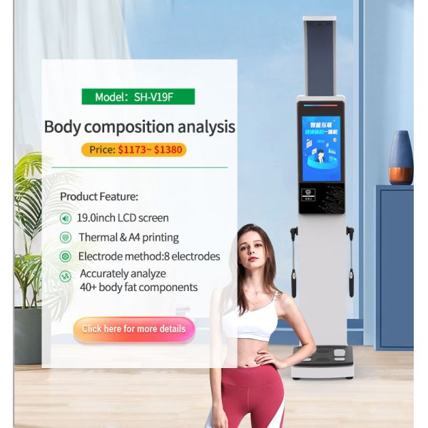 SH-V19F Height Weight Body Fat Measuring Scale Body Composition Analysis Machine