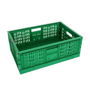 Foldable Mesh Plastic Box Customized Vented Crate for Fruits and Vegetables in