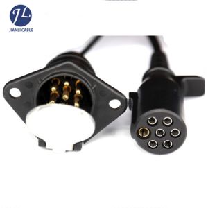 Copper Material Reversing Camera Extension Cable 7pin Trailer Connector
