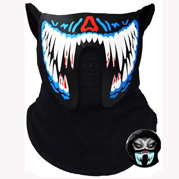 Buy LED Music Face Mask Voice Control Luminous Glowing At Night at wholesale prices