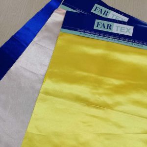 Quality 100% Polyester Satin Fabric 75D X 150D 120 X 76 Density 58/60&quot; For Dress for sale