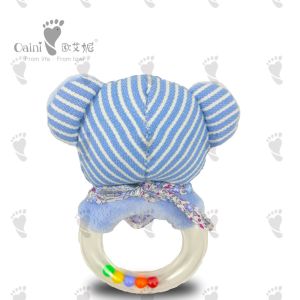 Stuffed Animal Educational Soft Toys Child Friendly Rattle Teddy Bear 14 X 8cm