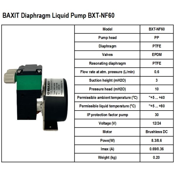Original KNF diaphragm pump for Ceramic printer NF60 ink pump for digital printing