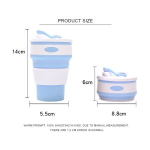 Reusable 350ML Collapsible Silicone Coffee Cup BPA Free