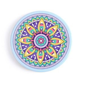 Ceramic Coaster for Drinks Absorbent Stone Coasters with Cork Base