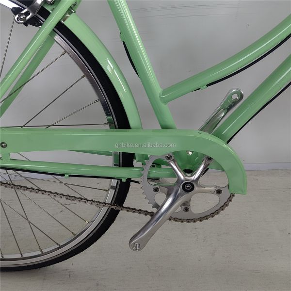 14KG Retro Ladies 7 Speed Vintage Bicycles 700C Adult Women's City Bike with Basket