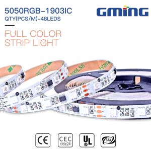 Remote Control 5050RGB 1903IC Dimmable SMD LED Strip 9.6W