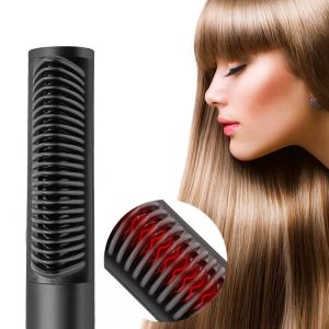 Negative Ions Electric Hair Brush Anti Scald Hair Straightener Brush