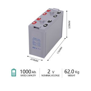 1000Ah Valve Regulated Gel Battery 1000Ah Lead Acid Battery