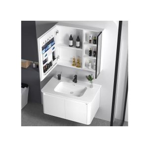 Wall Mounted Wash Basin Vanity Cabinet Waterproof For Bathroom