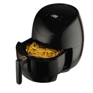 Black Oil Free Air Fryer , Auto 3.5 L Air Fryer With 0 To 60 Mins Timer