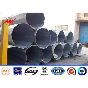 Flange Connection Galvanized Steel Tubular Poles For Transmission