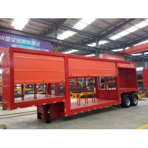 China Self dumping Van Box Semi Trailer Curtain Side Truck Trailer with Wabco Relay Valve on sale