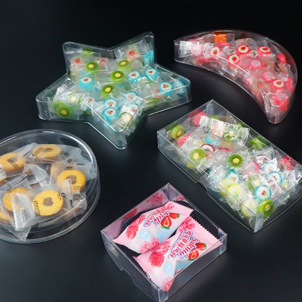 PET Plastic Chocolate Strawberry Gift Boxes Clear Folding Candy 0.20mm