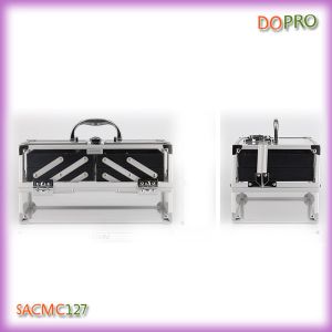Clear transparent aluminum acrylic cosmetic case (SACMC127)
