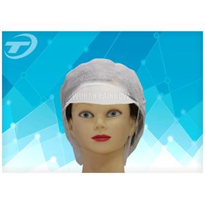 Women SPP Snood Disposable Surgical Caps With Peak And Hairnet