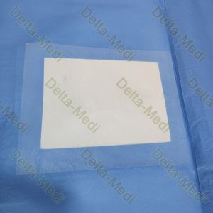 Thyroid Surgical T Drape With Square Fenestration And Tube Holders