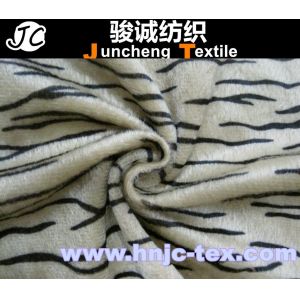 printed Tiger stripes knitting fabric/short plush fabric with good quality