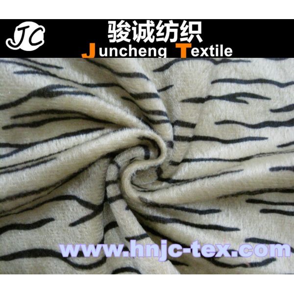 printed Tiger stripes knitting fabric/short plush fabric with good quality