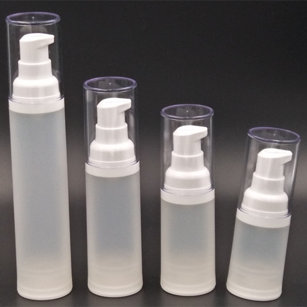 Thick Frosted Airless Pump Dispenser , 15ml / 20ml Vacuum Lotion Bottle
