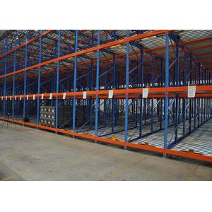 Quality Gravity Fed Racking Systems , Selective Pallet Racking System Cold Rolled Roller for sale