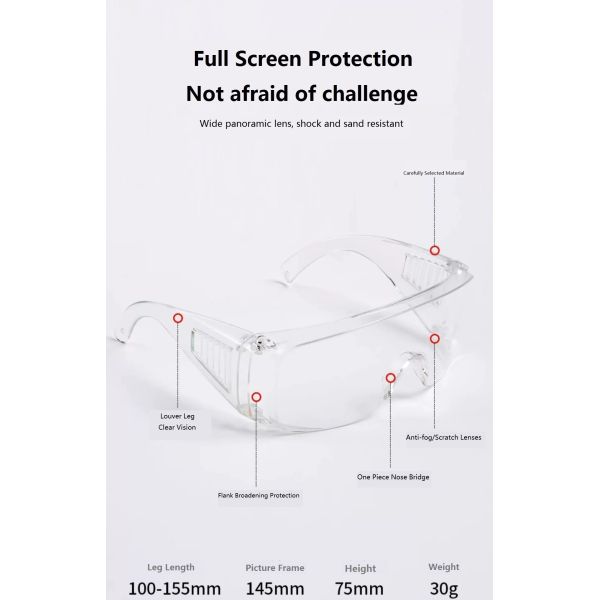 Goggles Against Wind, Sand, Fog, Labor Protection, Splash, Industrial Protection Goggles, Dust-Proof Glasses For Cycling