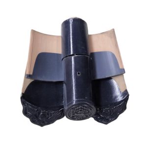 Clay roof tiles glazed grey roof style building