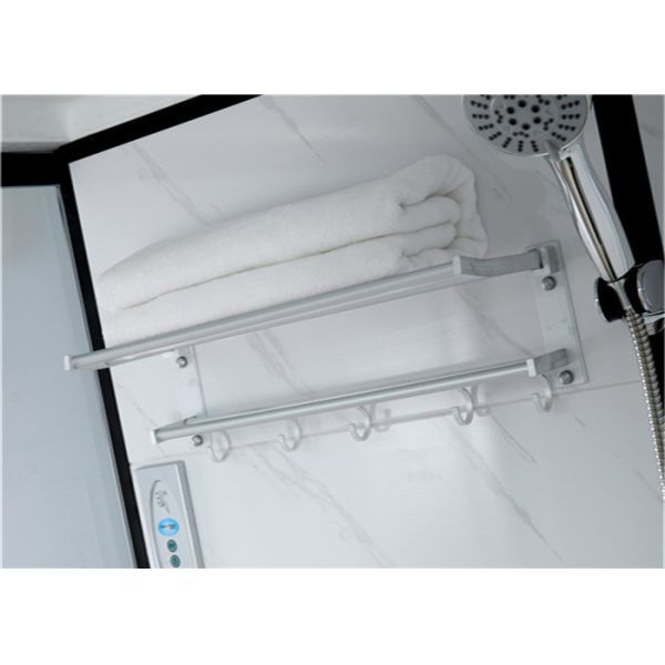 Shower Cabins White Acrylic ABS Tray 1600*1200*2150mm black aluminium