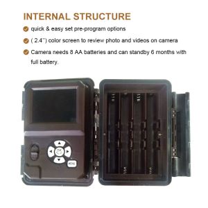 KW698A hunting trail camera dual-lens 2-sensors scouting camera 4K up to 512GB