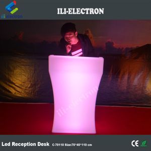 outdoor event plastic led portable reception desk
