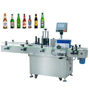 Beer 120mm Round Bottle Labeling Machine 200 Bottles Per Minute