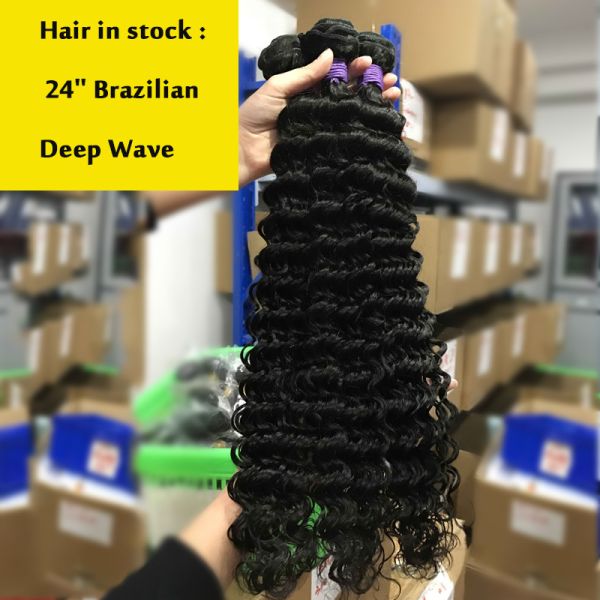 Buy Deep Wave Brazilian Hair Bundles , Unprocessed Brazilian Curly Hair Bundles  at wholesale prices