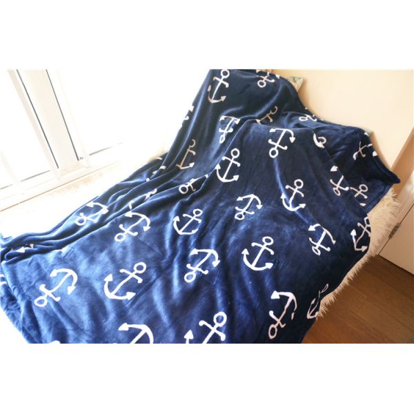 Polyester Microfiber Flannel Blanket Digital Printing For Winter / Fall Warm Gift