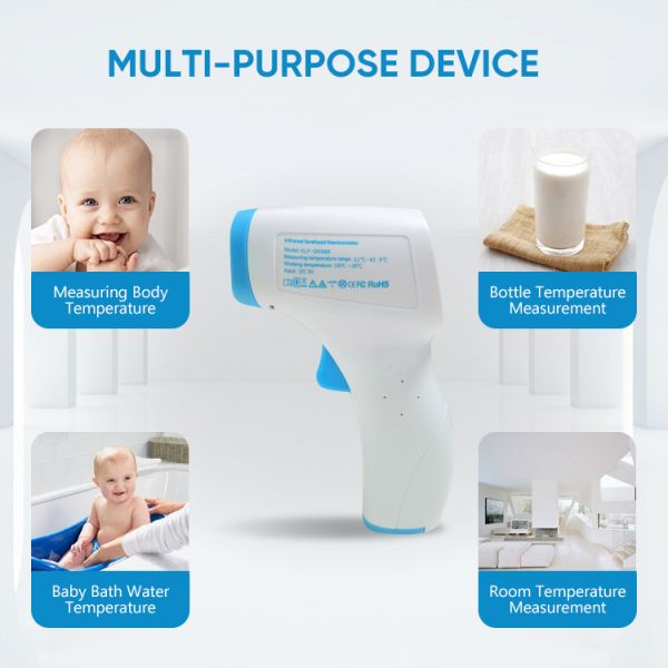 Medical White IR Temperature Gun Manufacturer Fever AIarm Infrared Digital