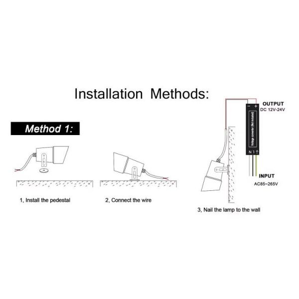 Park Lighting 5W landscape Led Light DC12-24V Low voltage IP67 Waterproof LED Garden Light Outdoor Lighting
