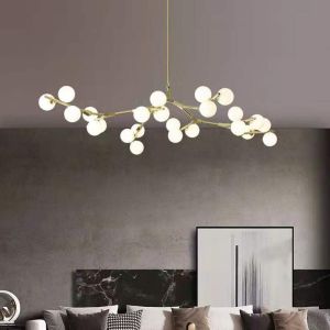 Modern LED Chandelier Glass Balls Ceiling Chandeliers Living Room Kitchen
