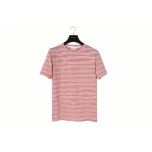 Stockpapa Pink Khaki Mens Striped Tee S M L XL