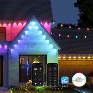 CE Certified RGB Point Light Source LED Eave String Lights for Christmas